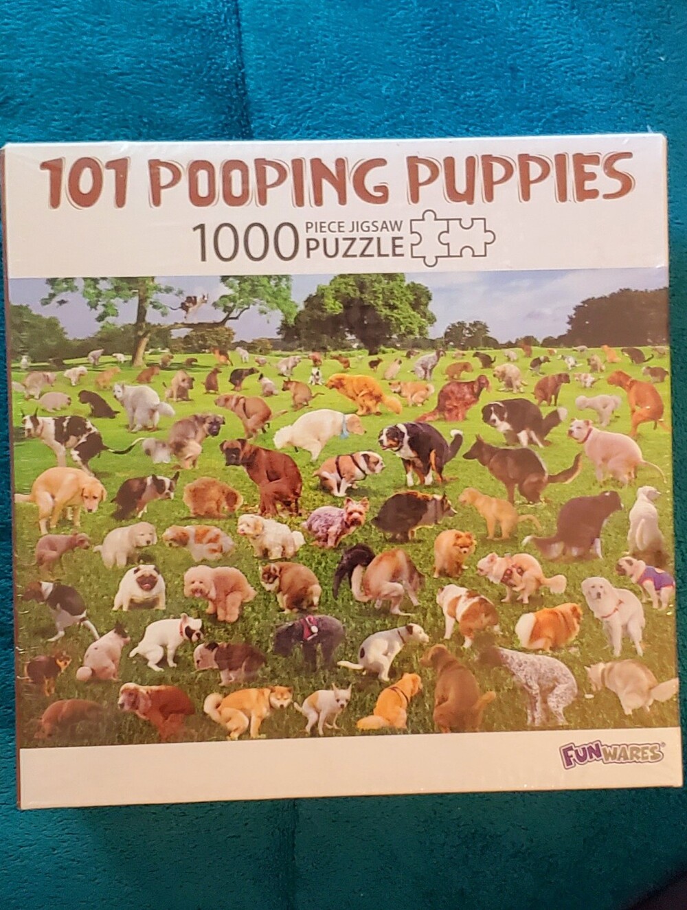 101 Pooping Puppies 1000-Piece Puzzle